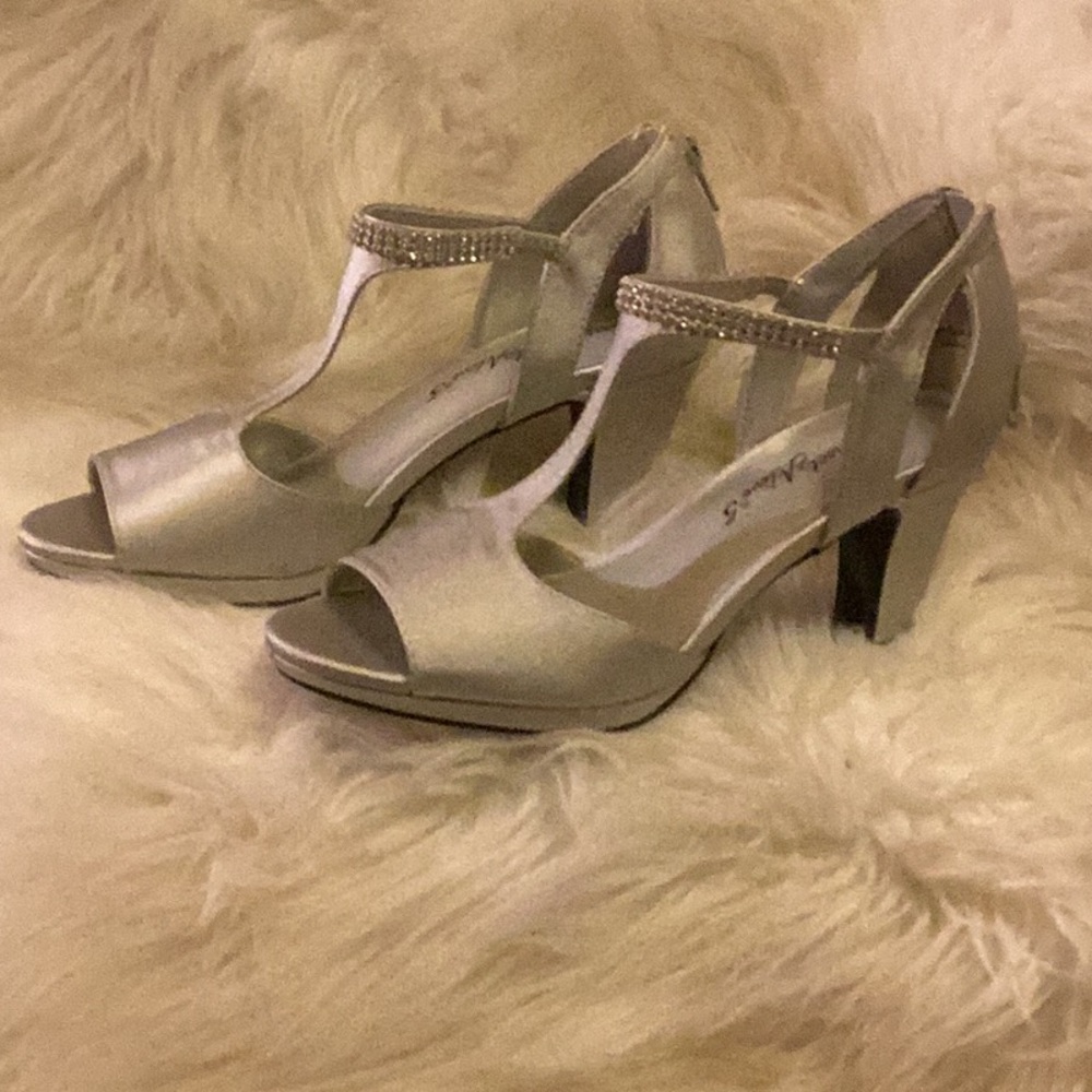 Elegant Silver Women's Heels